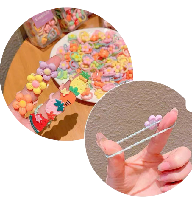 Scrunchie Elastic Band Headwear Hair Ties for Children